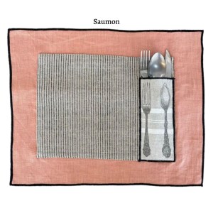 Set de table pique-nique saumon